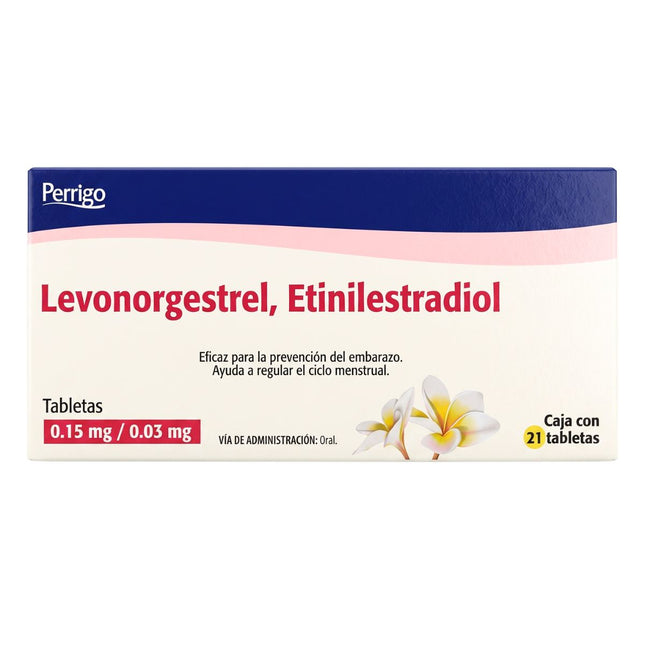 Levonorgestrel/ Etinilestradiol 0.15 mg/0.03 mg Caja con 21 Tabletas