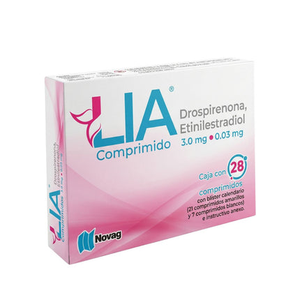 Lia (Drospirenona, Etinilestradiol) 3.0 mg / 0.03 mg Caja con 28 Comprimidos