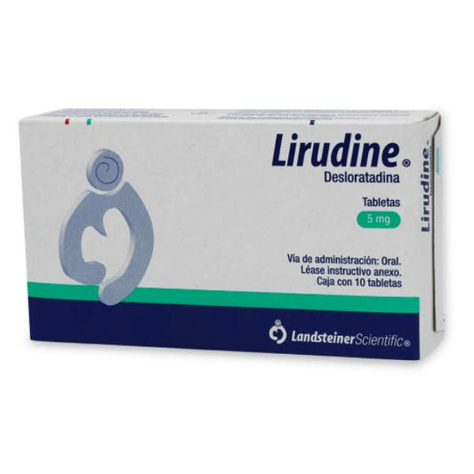 Lirudine (Desloratadina) 5 mg Caja con 10 Tabletas