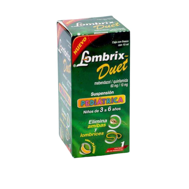 Lombrix Duet Suspensión Pediátrica Sabor Plátano 10 mL | Liomont