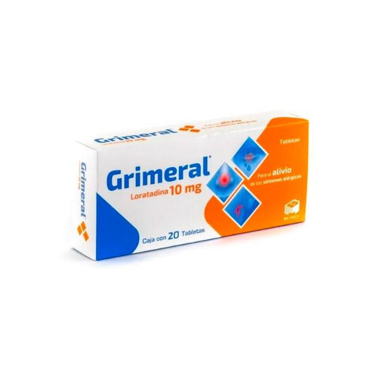 Grimeral (Loratadina) 10 mg Caja con 20 Tabletas