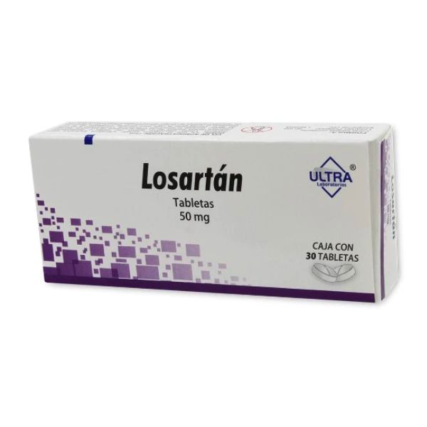 Losartán 50 mg Caja con 30 Tabletas – Farmacia Sanorim