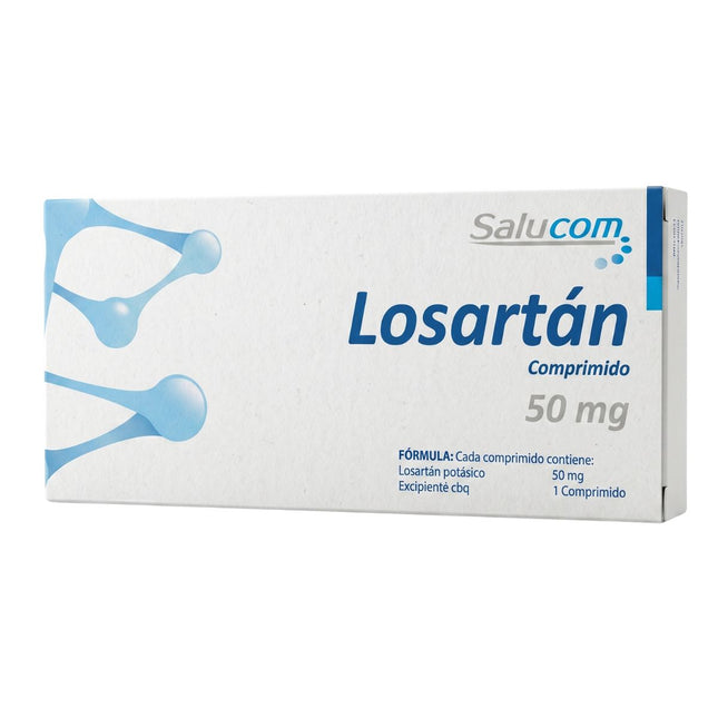 Losartan 50 mg Caja con 30 Tabletas