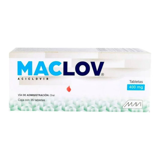 Maclov (Aciclovir) 400 mg Caja con 35 Tabletas