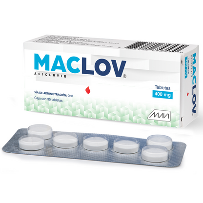 Maclov (Aciclovir) 400 mg Caja con 35 Tabletas