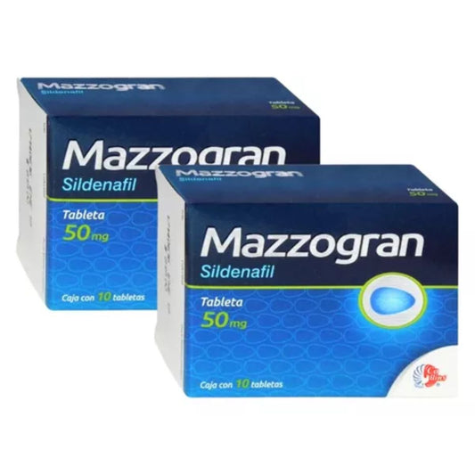 Sildenafil 50 Mg Mazzogran 20 Tabletas Pack Viagra Genérico