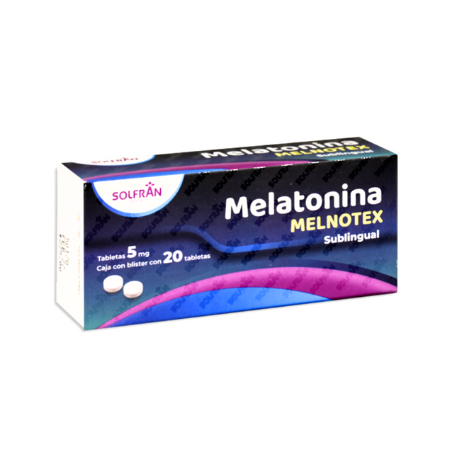Melnotex Melatonina 5 mg Caja con 40 Tabletas Sublingual