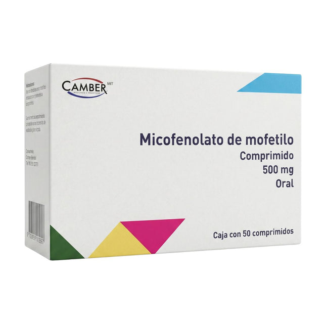 Micofenolato de mofetilo 500 mg Caja con 50 Comprimidos