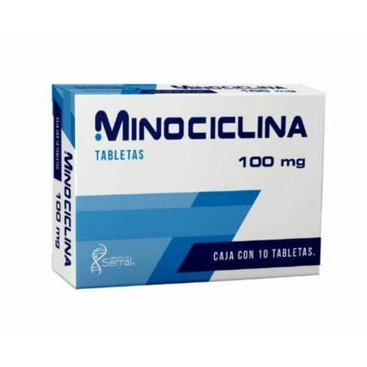 Minociclia 100 mg Caja con 10 Tabletas