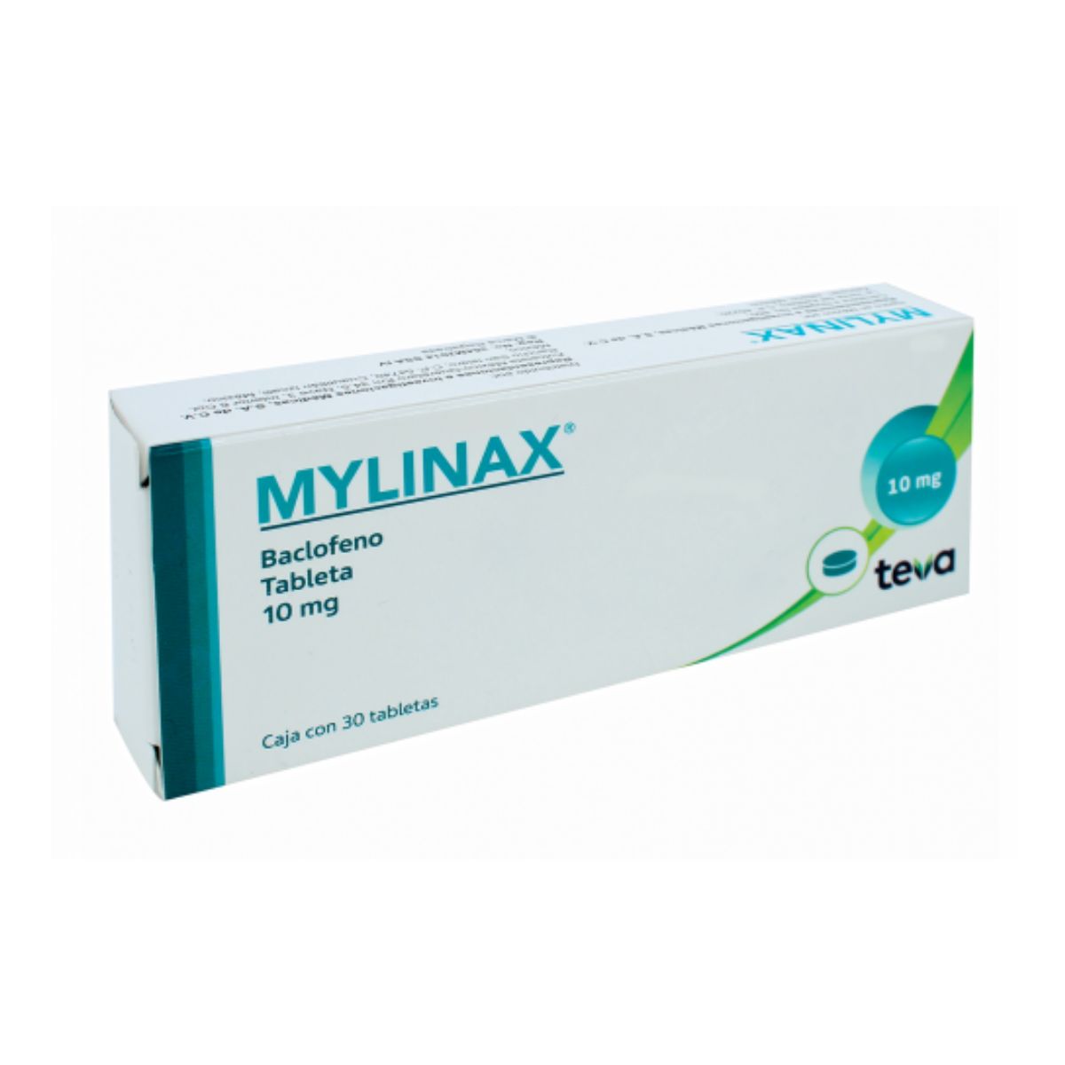 Mylinax (Baclofeno) 10 mg Caja con 30 Tabletas