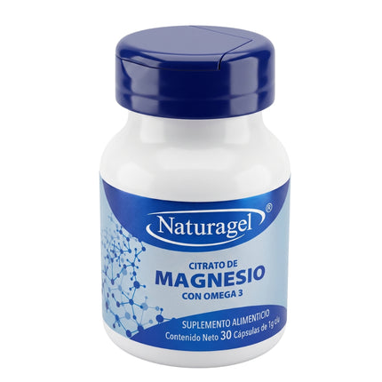 Citrato De Magnesio Con Omega 3 Frasco con 30 Cápsulas de 1 g