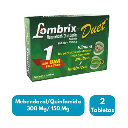 Lombrix Duet 300 Mg / 150 Mg Caja Con 2 Tabletas | Liomont