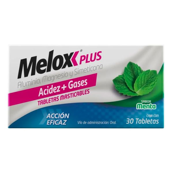 Melox Plus Sabor Menta Caja con 30 Tabletas