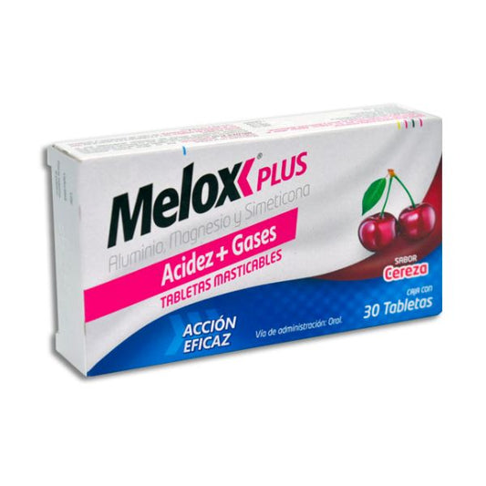 Melox Plus Sabor Cereza Caja con 30 Tabletas