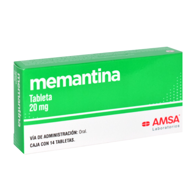 Memantina 20 mg Caja con 14 Tabletas