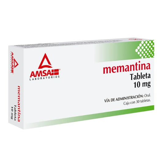 Memantina 10 mg Caja con 30 Tabletas