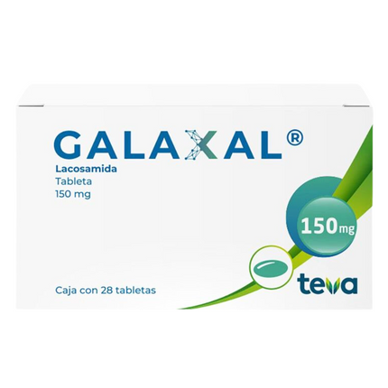 Galaxal Lacosamida 150 mg Caja con 28 Tabletas