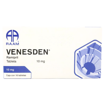 Venesden  (Ramipril) 10 mg Caja 15 Tabletas