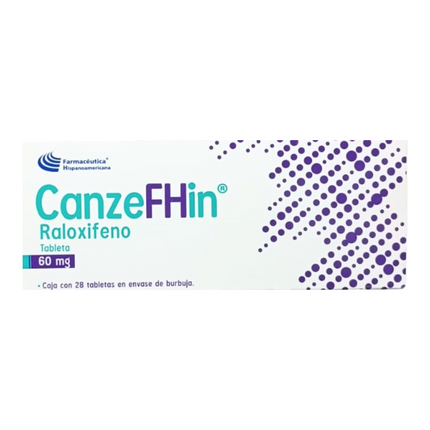 Canzephin  (Raloxifeno) 60 mg Caja con 28 Tabletas