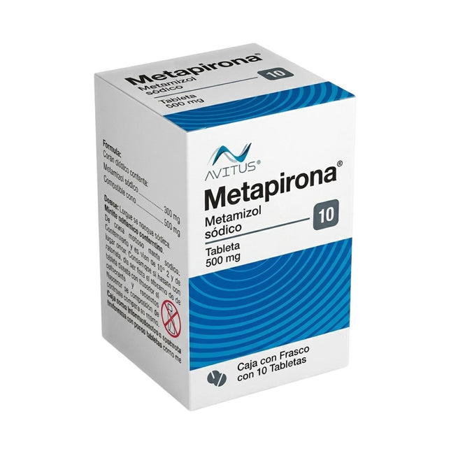 Metapirona Avitus (Metamizol Sodico) 500 mg Caja con 10 Tabletas