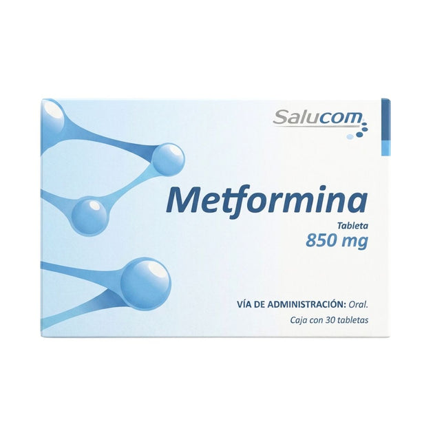 Metformina Salucom 850 mg Caja con 30 Tabletas
