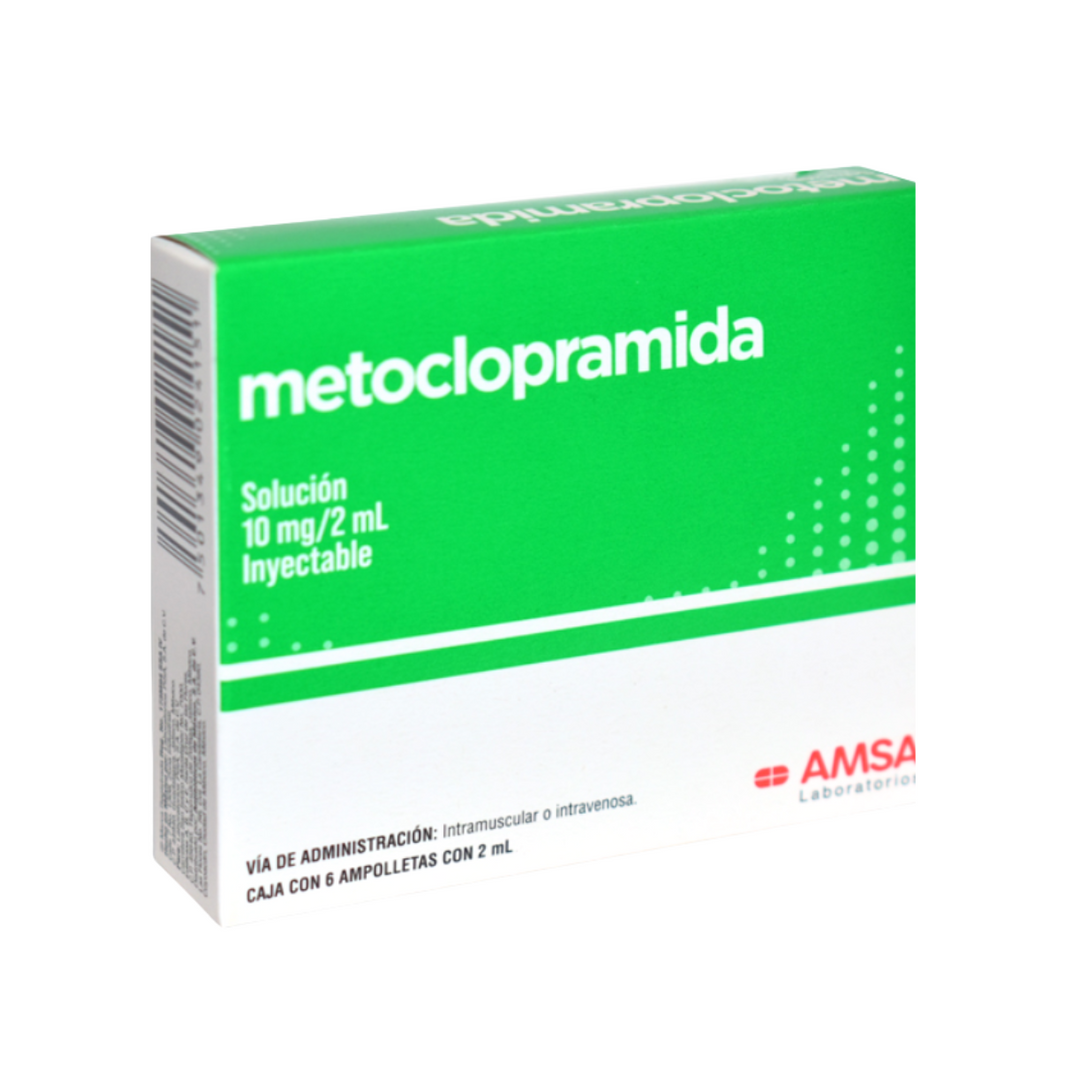 Metoclopramida 10 mg/2 ml Solución Inyectable Caja con 6 Ampolletas ...