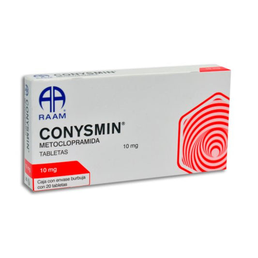 Conysmin (Metoclopramida) 10 mg Caja con 20 Tabletas