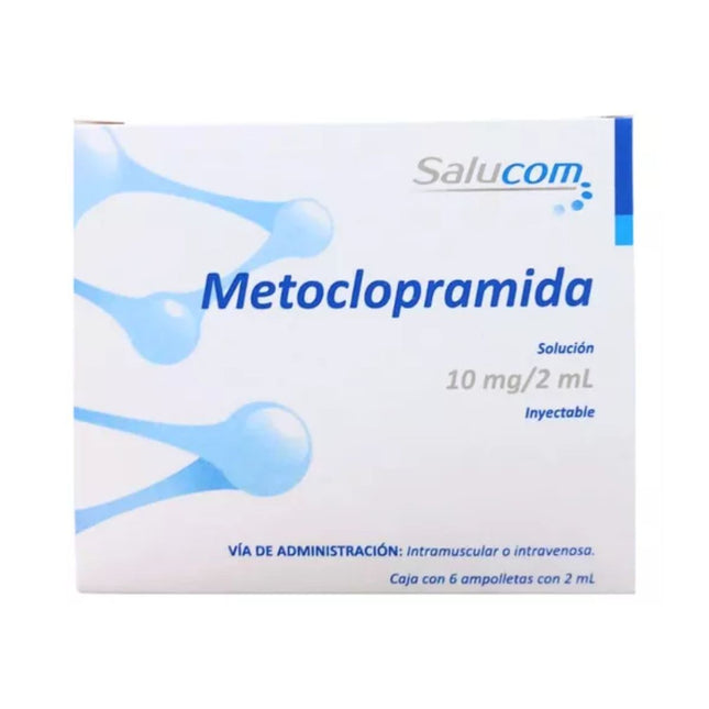 Metoclopramida 10 mg Caja 6 Ampolletas Inyectables