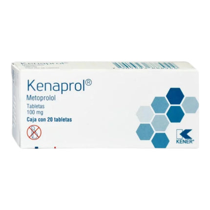 Kenaprol (Metoprolol) 100 mg Caja con 20 Tabletas
