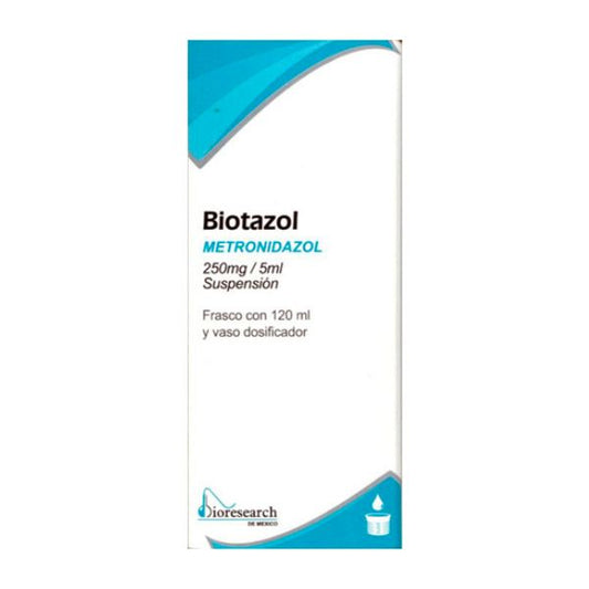 Biotazol (Metronidazol) 250 mg/5 ml Suspensión 120 ml