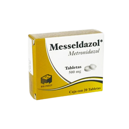 Metronidazol 500 mg Caja con 20 Tabletas