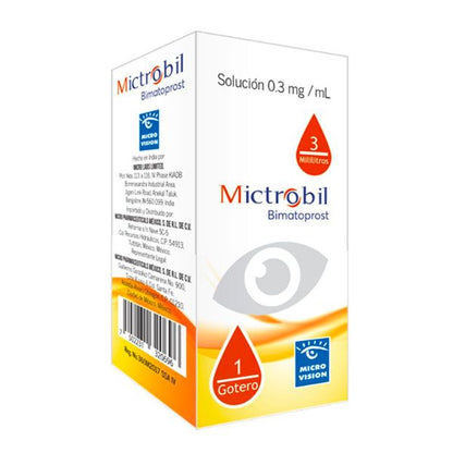 Mictrobil (Bimatoprost) 0.3 mg/ml Solucion Oftalmica 3 ml