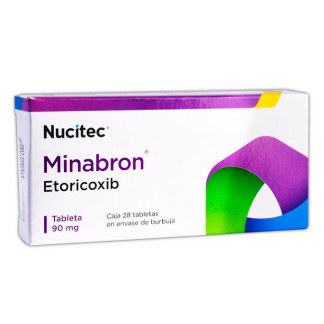 Minabron (Etoricoxib) 90 mg Caja con 28 Tabletas