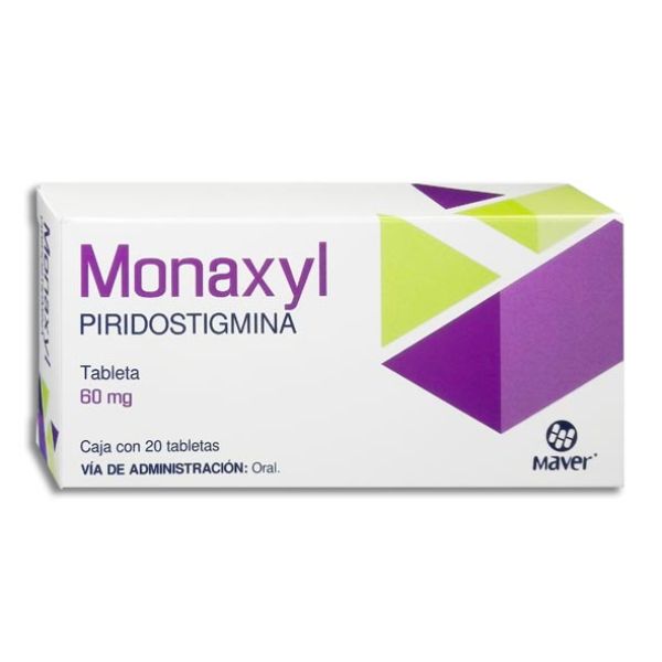 Monaxyl (Piridostigmina) 60 mg Caja con 20 Tabletas