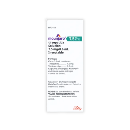 Mounjaro (Tirzepatida) Solución 7.5mg/0.6ml Inyectable | Lab. Lilly