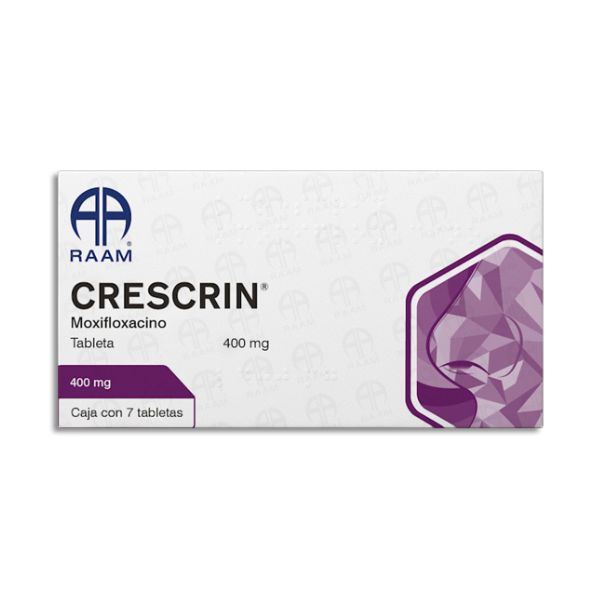 Crescrin (Moxifloxacino) 400 mg Caja con 7 Tabletas