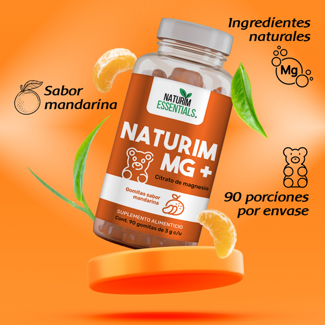 Naturim MG+ Citrato de Magnesio 90 Gomitas Naturim Essentials Sabor Mandarina