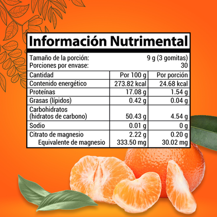 Naturim MG+ Citrato de Magnesio 90 Gomitas Naturim Essentials Sabor Mandarina