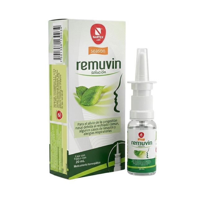 Remuvin Solución (Golphimia glouca, Euphasia,Histianum,Hydrastis,Kalium bichromicum) Caja con Frasco con 20 mL