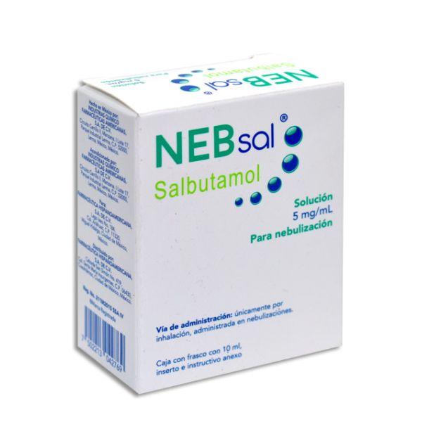 Neb Sal (Salbutamol) 5mg/ml Frasco con 10 ml