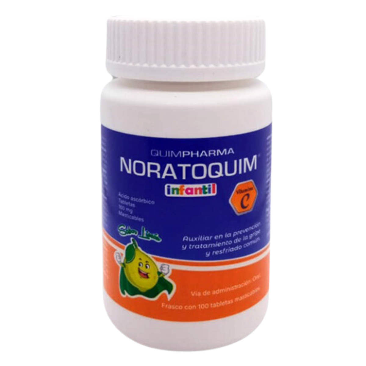 Noratoquim Infantil Vitamina C Frasco con 100 Tabletas Masticables