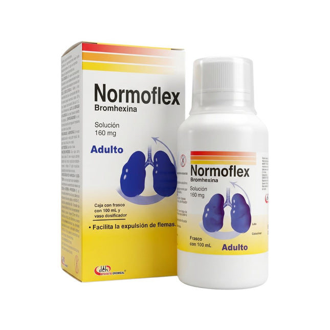 Normoflex (Bromhexina) Solución 160 mg Frasco con 100 mL