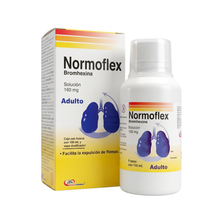 Normoflex (Bromhexina) Solución 160 mg Frasco con 100 mL – Farmacia Sanorim
