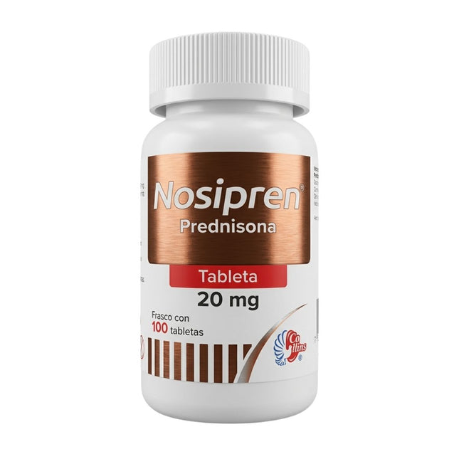 Nosipren (Prednisona) 20 mg  Frasco con 100 Tabletas