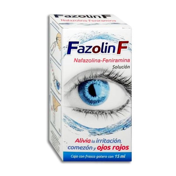 Fazolin F (Nafazolina-Feniramina) Frasco Gotero con 15 ml