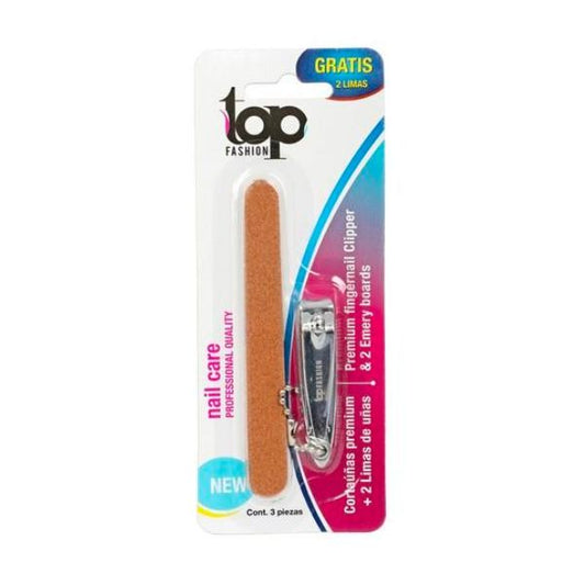 Top Fashion  Kit Cortauñas  Premium + 2 Limas de Uñas