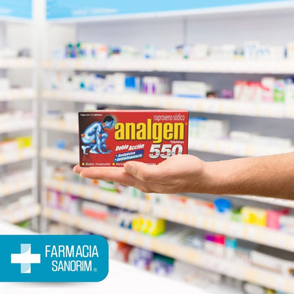 Analgen (Naproxeno Sódico) 550mg Caja con 12 Tabletas Liomont