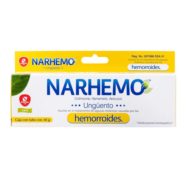 Narhemo Ungûento (Auxiliar en el Tratamiento de Hemorroides) Tubo con 30g| Nartex
