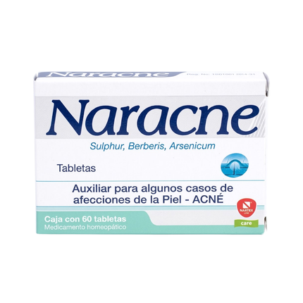 Naracne (Sulphur/Berberis/Arsenicum) Caja con 60 Tabletas| Nartex