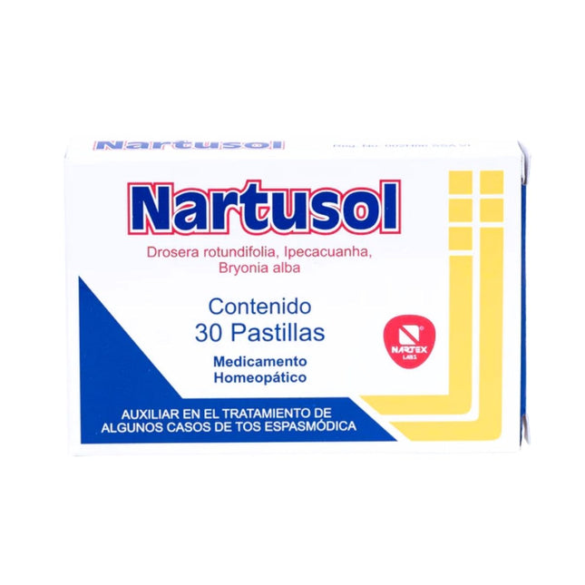 Nartusol (Tratamiento para tos espasmódica) Caja con 30 Pastillas| Nartex